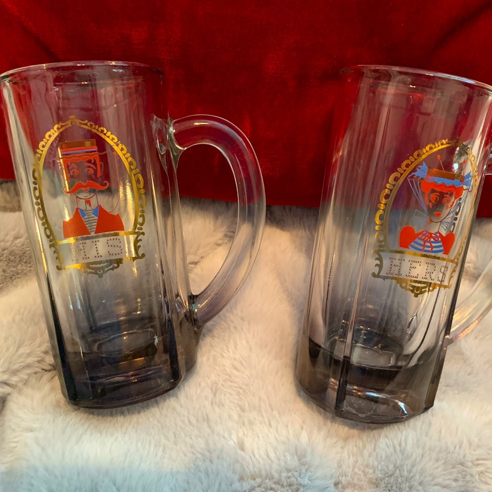 Vintage his & hers beer steins.